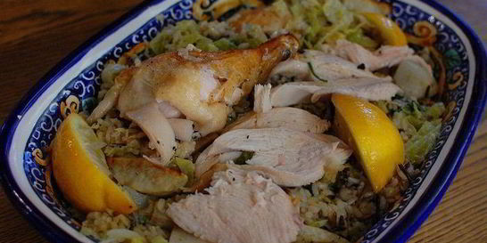 Пилав с цыпленком и топинамбуром