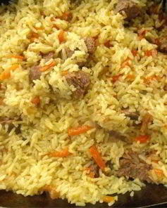 Плов из баранины на костре