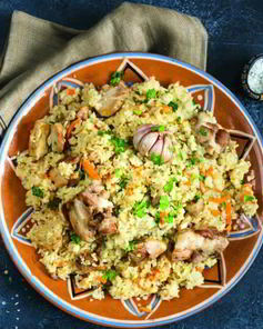 Плов из куриных бедрышек