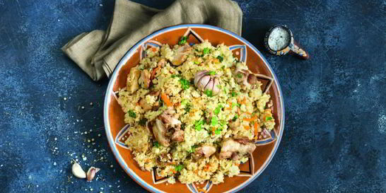 Плов из куриных бедрышек