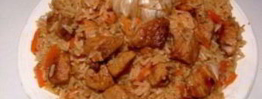 плов из пропаренного риса со свининой. Шаг 4