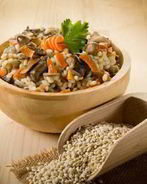 Плов из ячменя с грибами