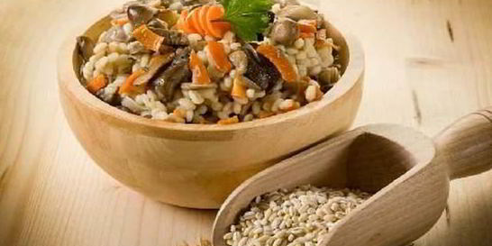 Плов из ячменя с грибами