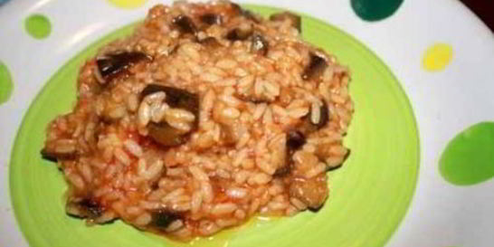 Плов овощной с грибами