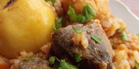 Плов с айвой