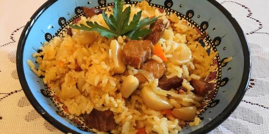 Плов с чесноком