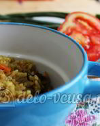 Плов с грибами в мультиварке