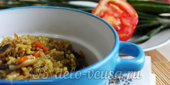 Плов с грибами в мультиварке