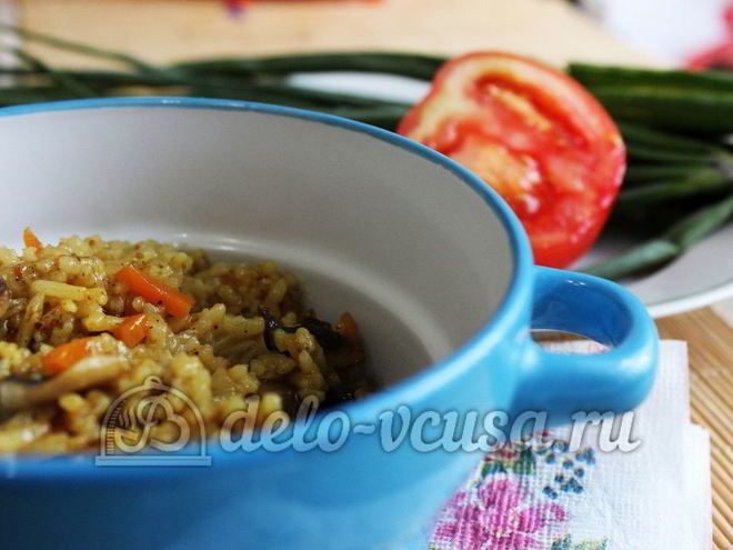 Рецепт плова с грибами в мультиварке