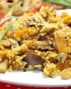 Плов с грибами