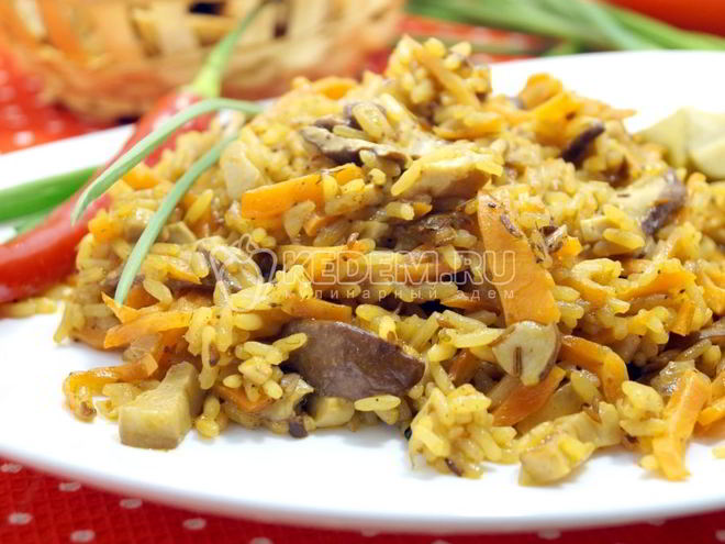 Рецепт плова с грибами