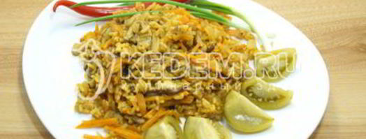 плов с грибами. Шаг 7