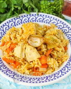 Плов с куриной грудкой в мультиварке