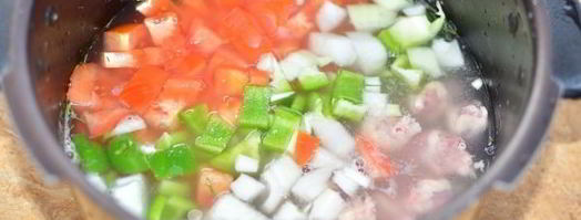 плов с куриными сердечками в мультиварке. Шаг 3