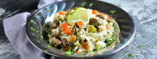 плов с куриными сердечками в мультиварке. Шаг 6