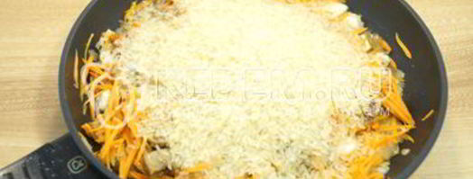 плов с курицей и грибами. Шаг 4