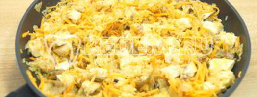 плов с курицей и грибами. Шаг 5