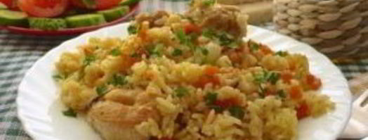 плов с курицей и овощами. Шаг 10