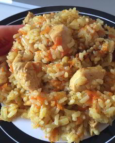 Плов с курицей на сковороде