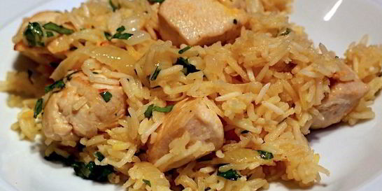 Плов с курицей в казане