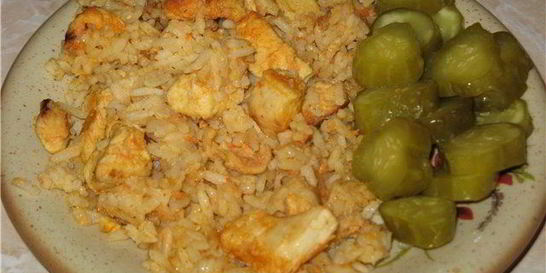 Плов с курицей в мультиварке