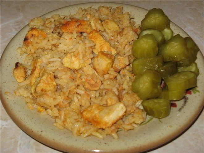 Рецепт плова с курицей в мультиварке