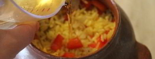 плов с рыбой в горшочке. Шаг 12