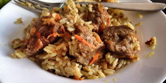 Плов с телятиной и карри