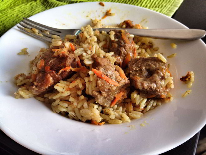 Рецепт плова с телятиной и карри