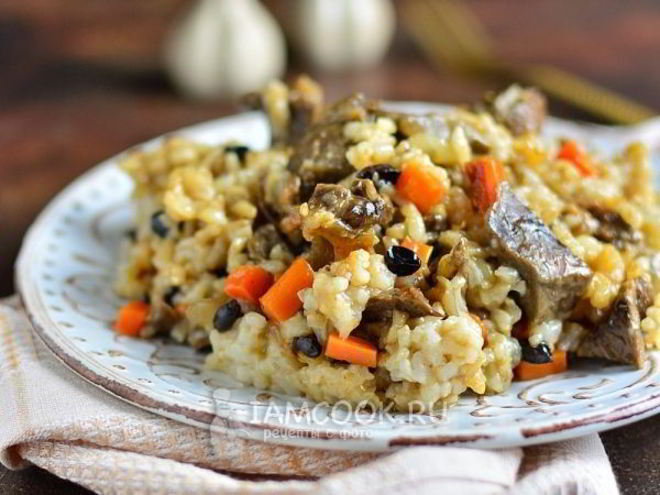 Рецепт плова с телятиной в мультиварке