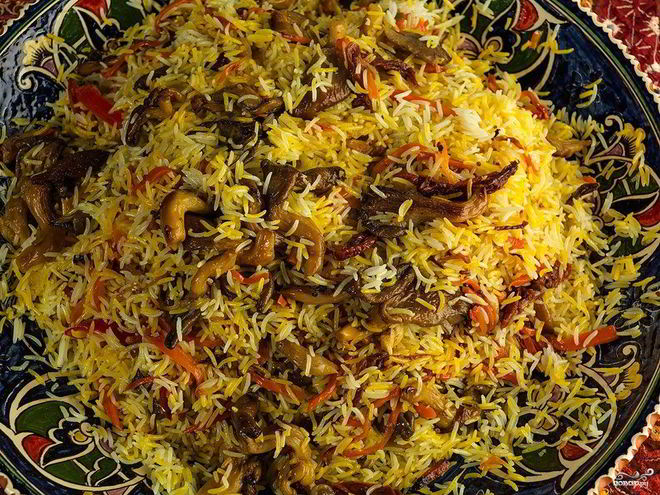 Рецепт плова с вешенками