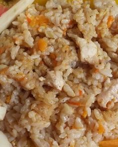 Плов с яблоками и тыквой