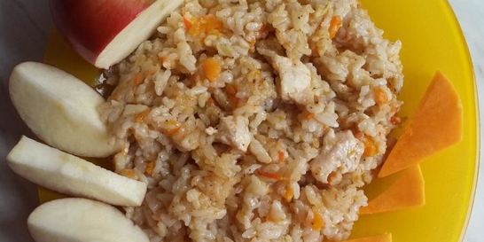 Плов с яблоками и тыквой