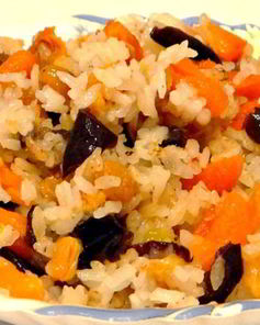 Постный плов с черносливом и курагой