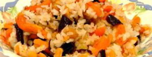 постный плов с черносливом и курагой. Шаг 3