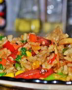 Постный плов с овощами