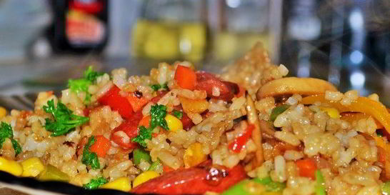 Постный плов с овощами