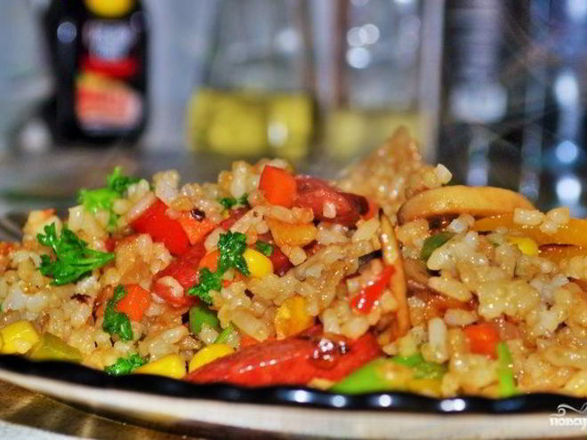 Рецепт постного плова с овощами