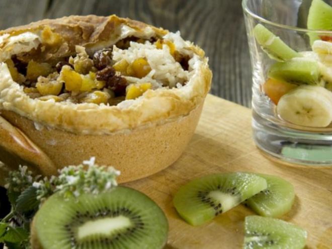 Рецепт сладкого плова с сухофруктами и орехами