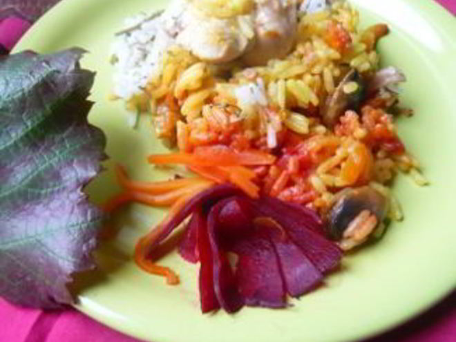 Рецепт трехцветного плова