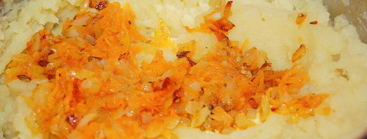 постное картофельное пюре с луком и морковью. Шаг 5