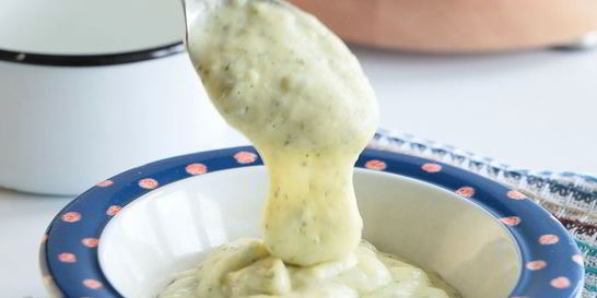 Пюре из цукини и картофеля с сыром