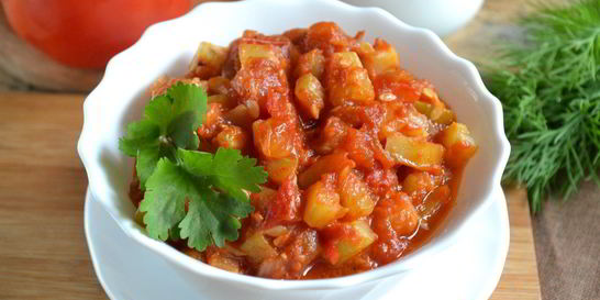 Диетическое рагу из кабачков