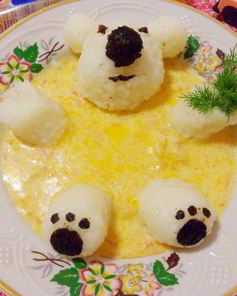 Фрикасе из курицы с рисовым медвежонком