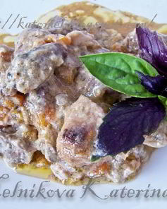 Фрикасе из курицы в сливочном соусе