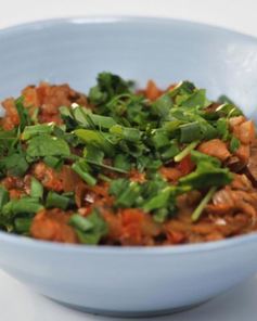 Грибное рагу с полентой