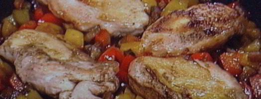 куриное филе с овощным рагу под бальзамическим соусом. Шаг 5