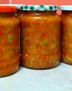 Овощное рагу из помидор, сладкого перца и лука на зиму