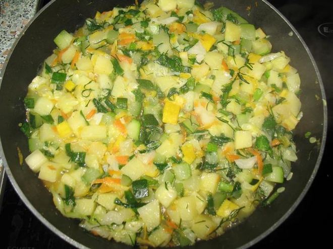 Рецепт овощного рагу краски лета