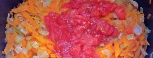 овощное рагу на основе запеченных баклажанов и перцев. Шаг 12